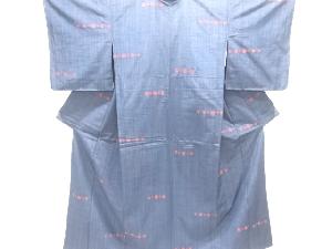 大特価品　抽象模様織り出し手織り紬着物